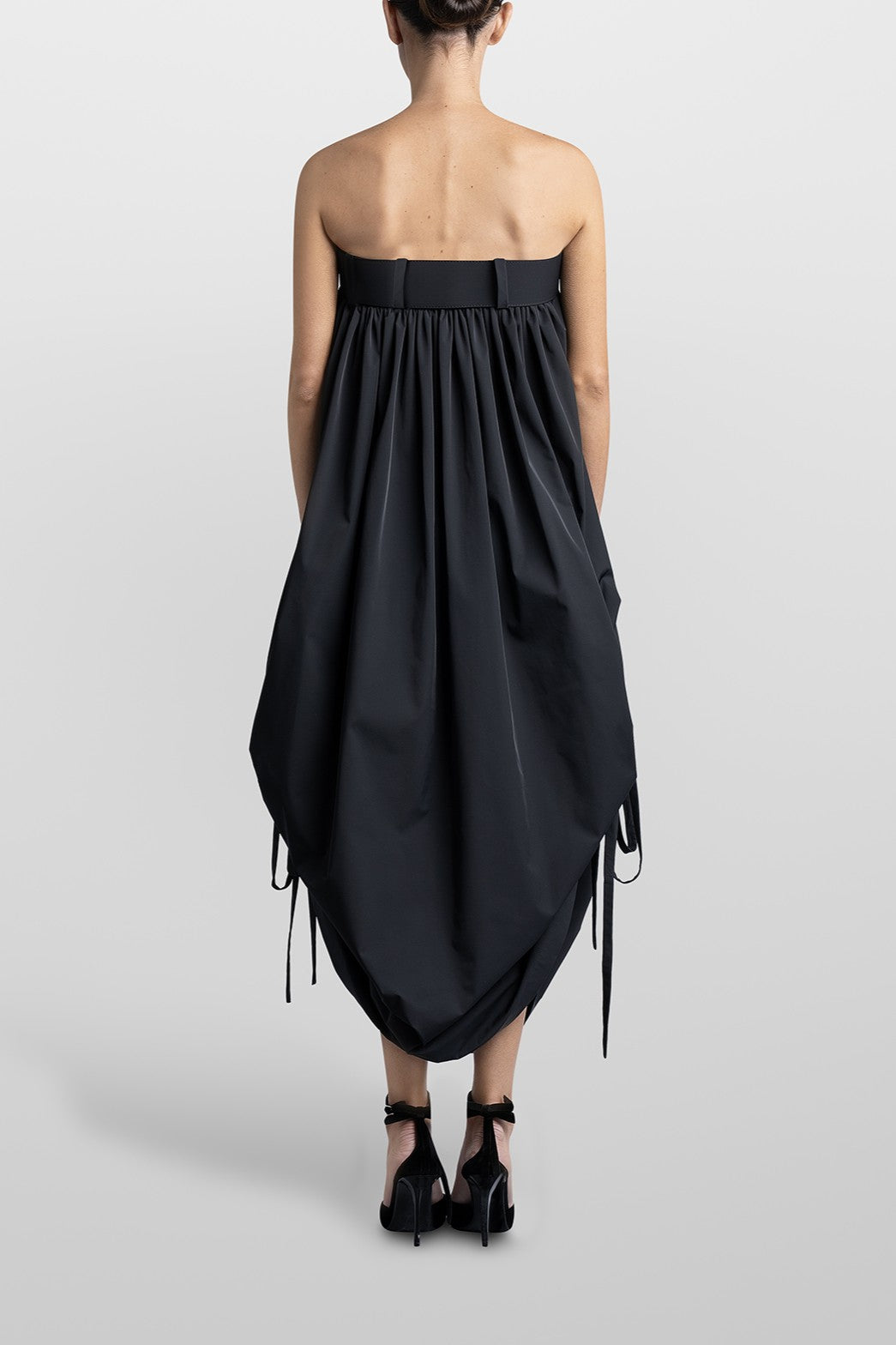 VESTIDO BALLOON LARGO CON CINTURON