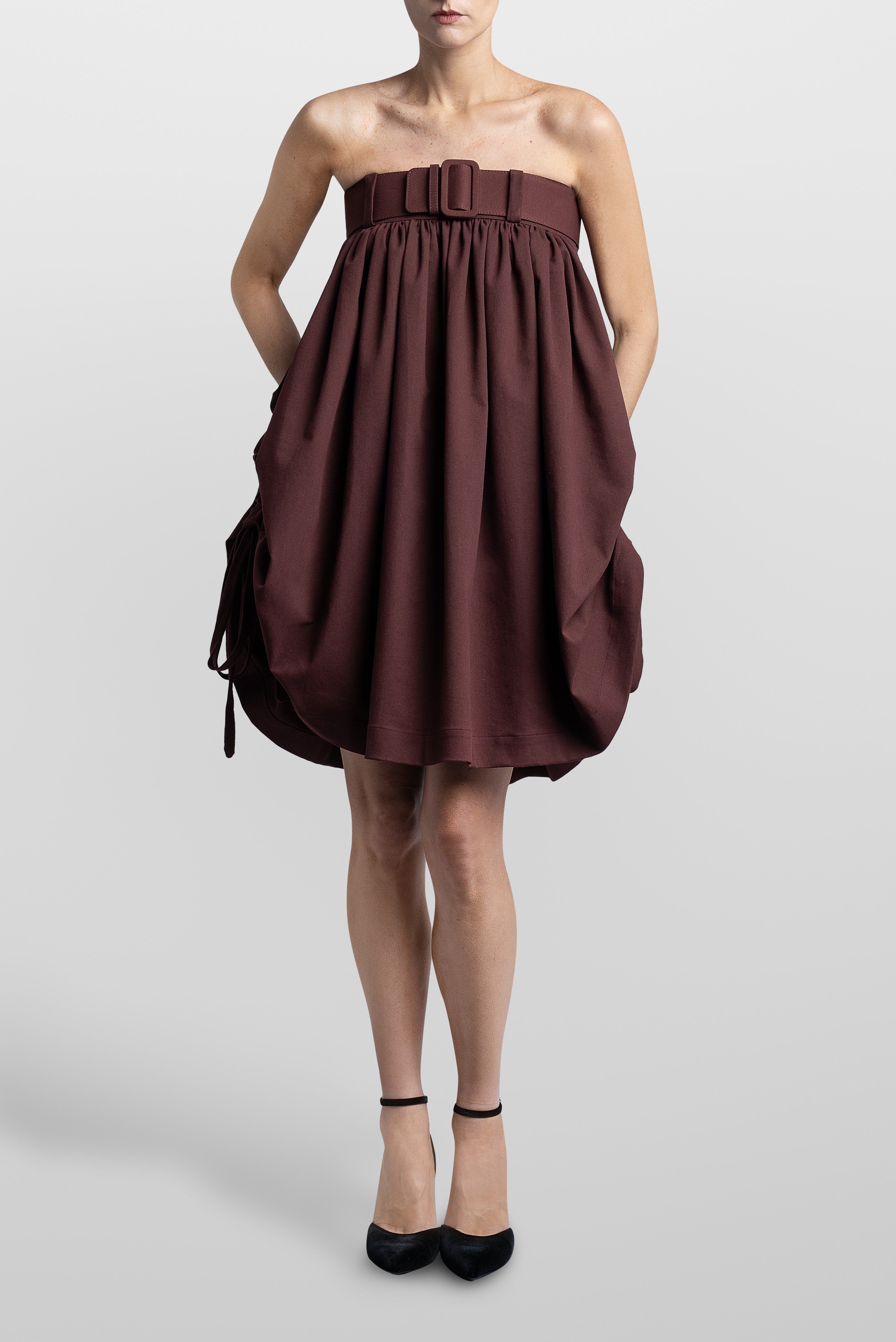 MINI DRESS DRIL CON CINTURÓN