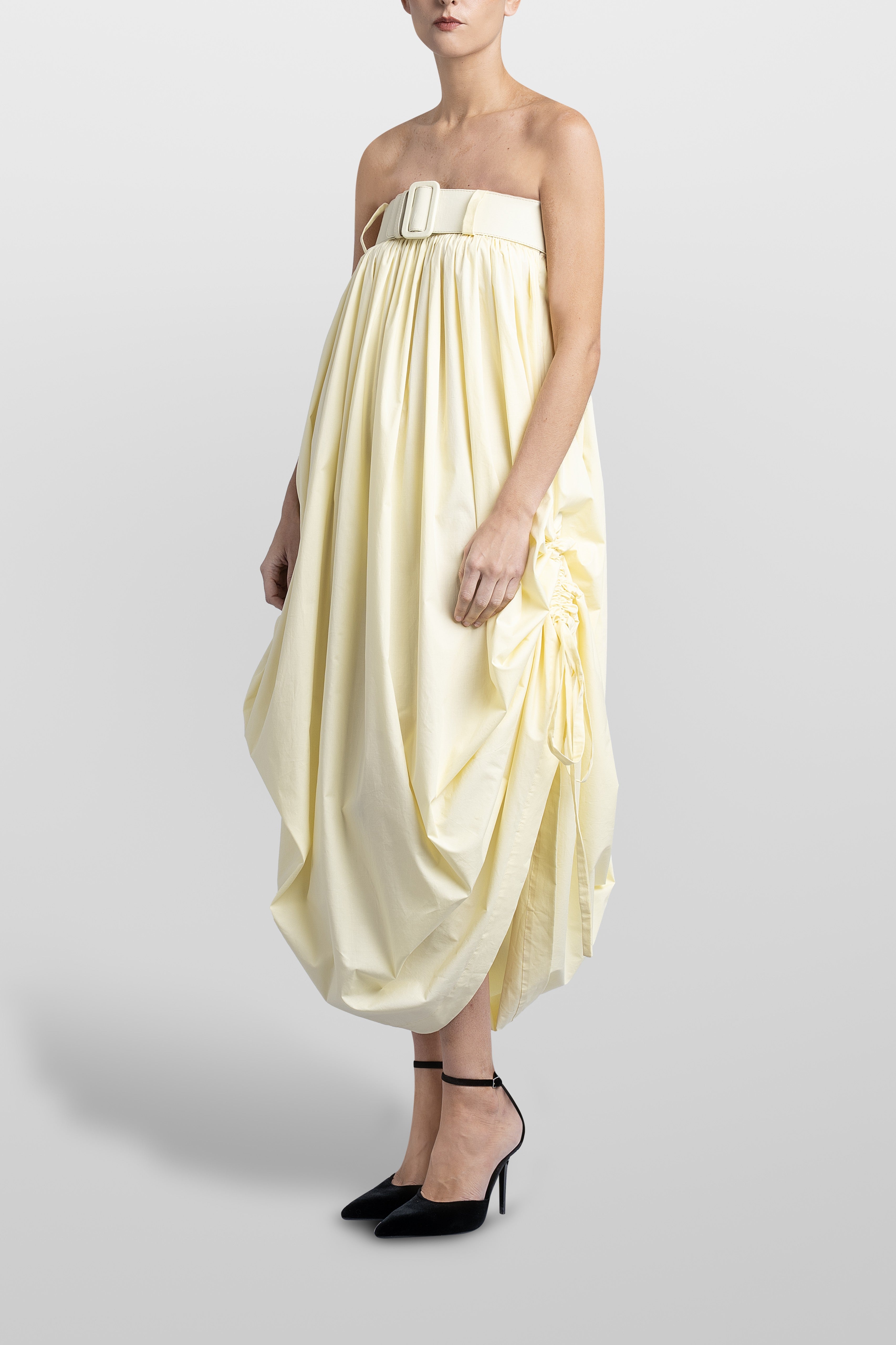 VESTIDO BALLOON LARGO POPELINA