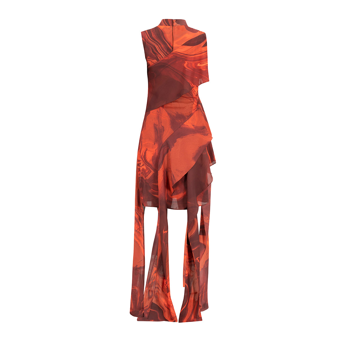 VESTIDO DE VOLANTES ESTAMPADO