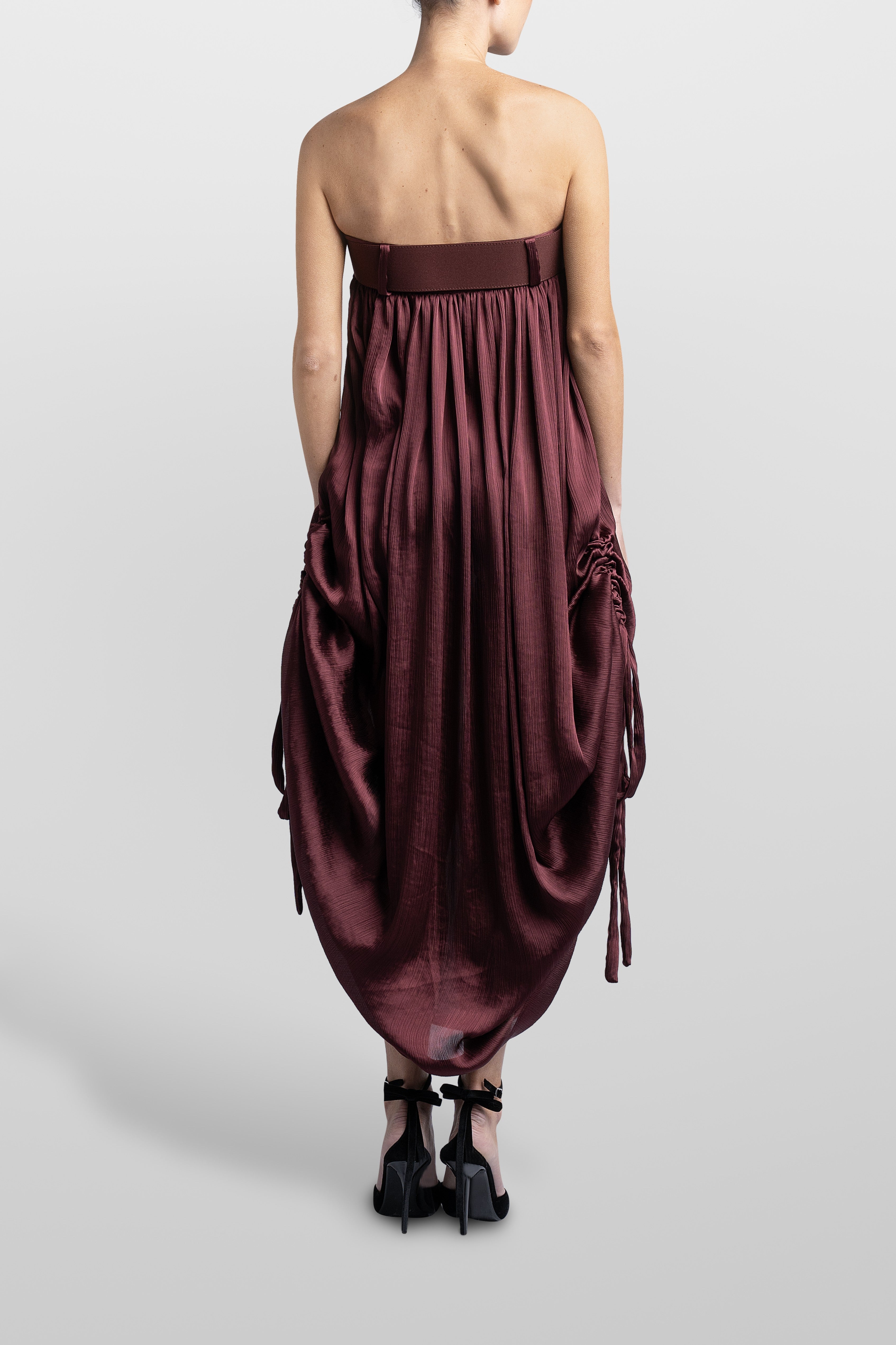 VESTIDO BALLOON EN TEXTURA