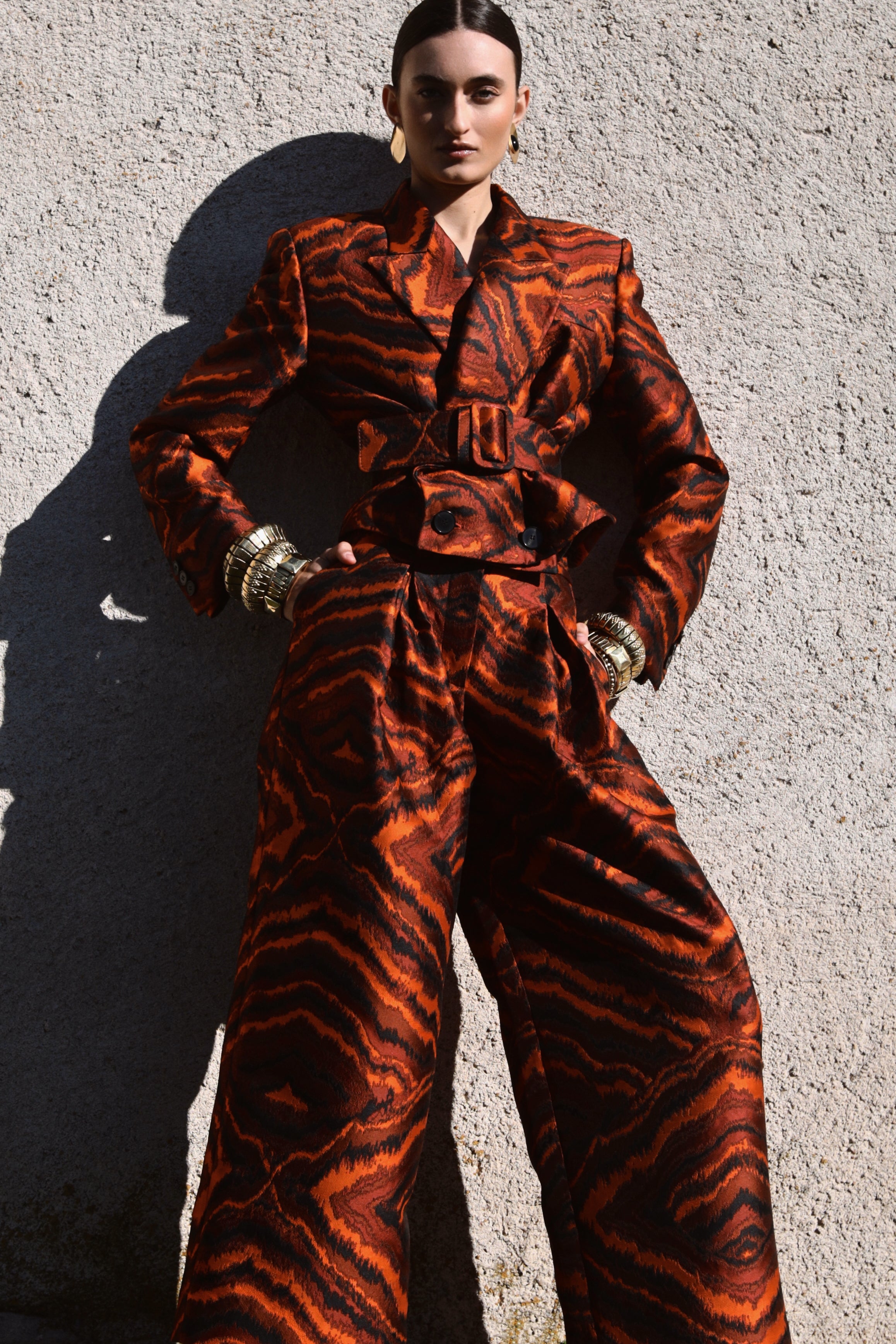 PANTALÓN PALAZZO JACQUARD