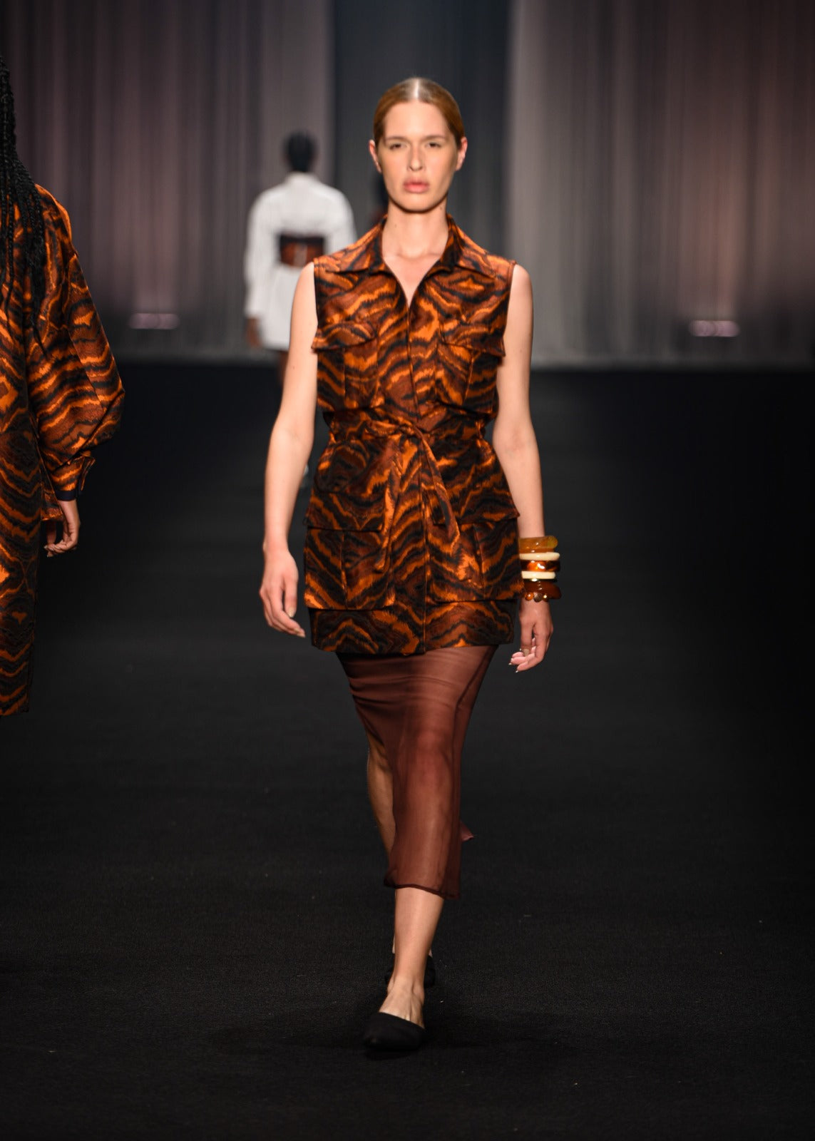 VESTIDO SAHARIANA JACQUARD