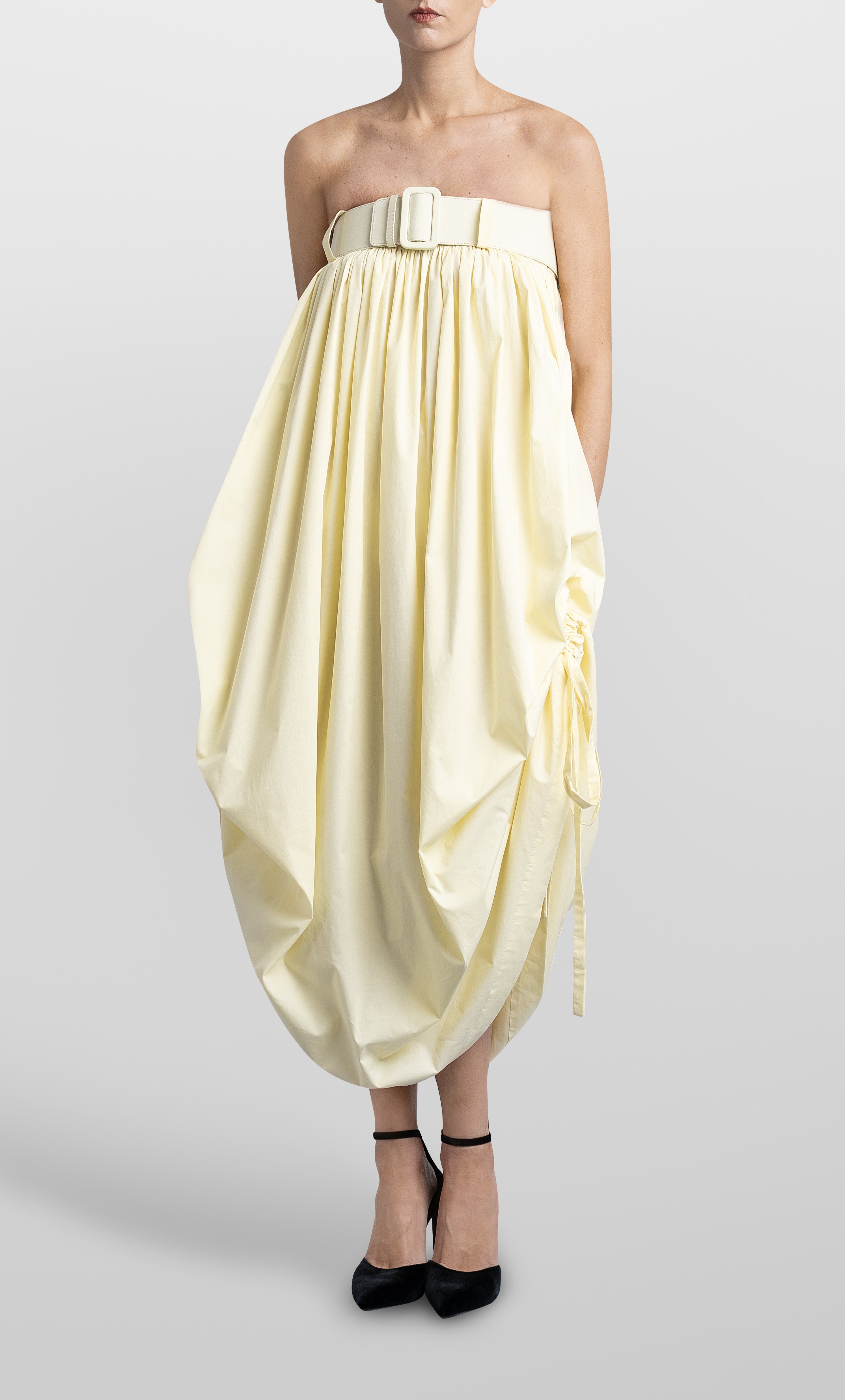 VESTIDO BALLOON LARGO POPELINA