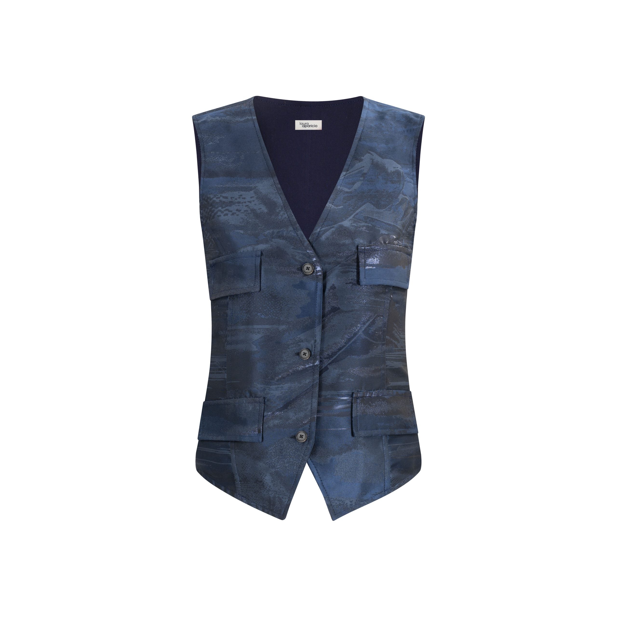 TOP/CHALECO JACQUARD