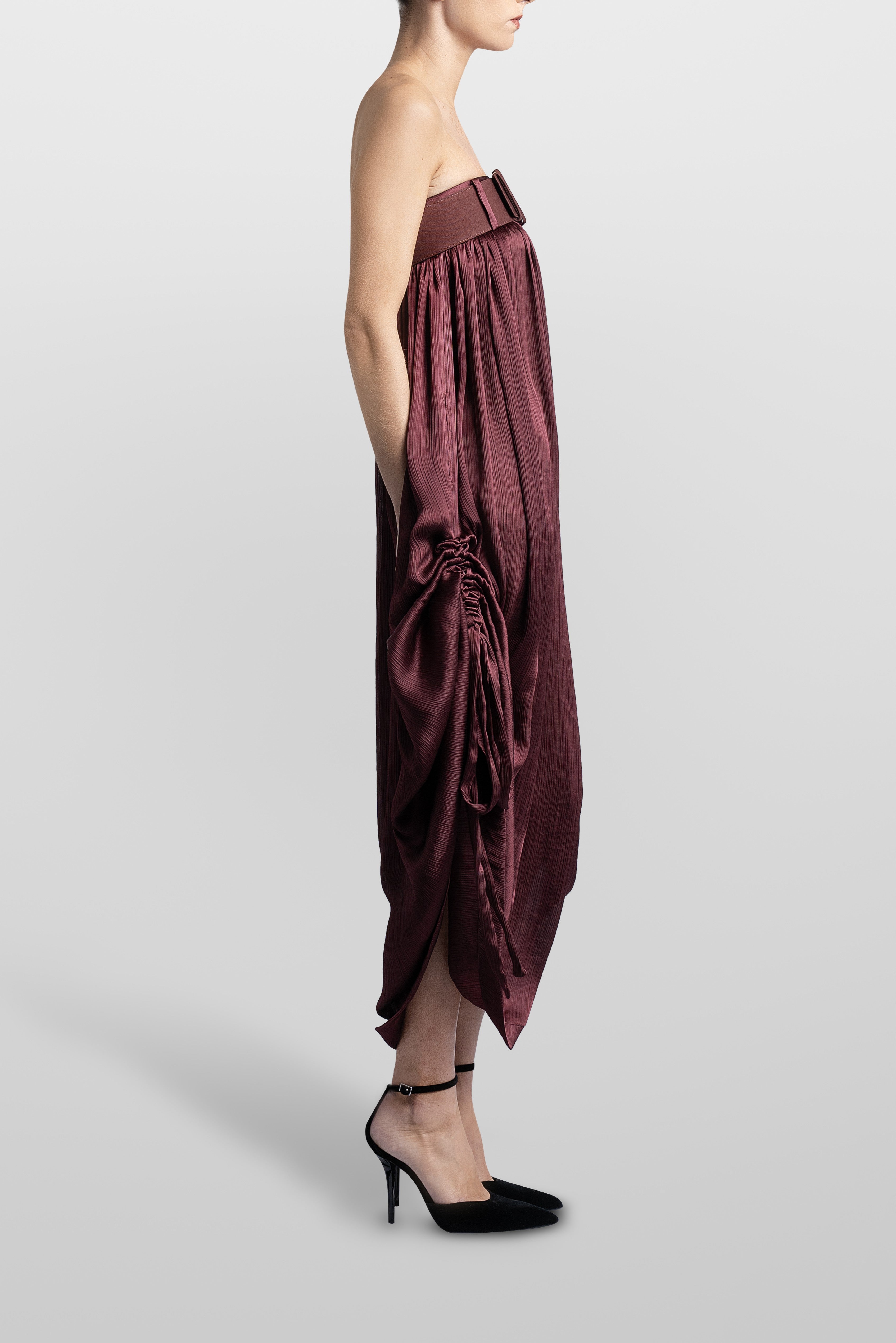 VESTIDO BALLOON EN TEXTURA